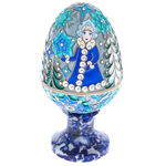 Egg-box "Santa Claus" (silver, enamel)