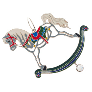 Jewelry Christmas tree toy "Horse" made of silver