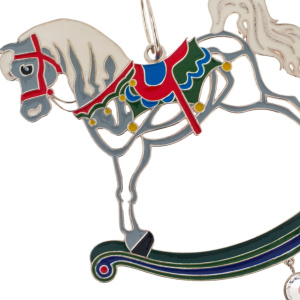 Jewelry Christmas tree toy "Horse" made of silver