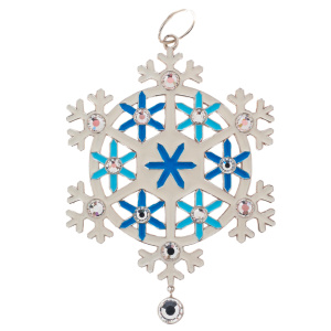 Silver Christmas tree toy "Snowflake" white