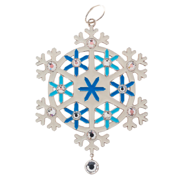 Silver Christmas tree toy "Snowflake" white