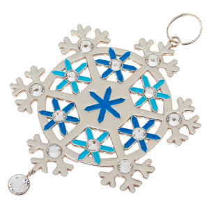 Silver Christmas tree toy "Snowflake" white