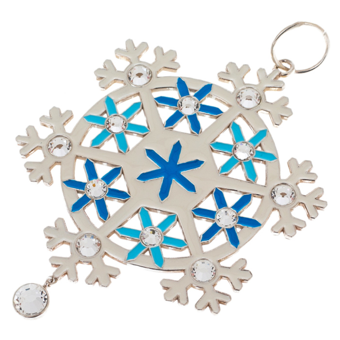 Silver Christmas tree toy "Snowflake" white