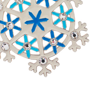 Silver Christmas tree toy "Snowflake" white