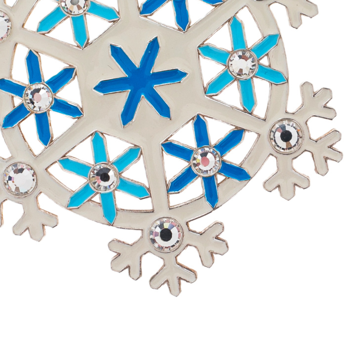 Silver Christmas tree toy "Snowflake" white
