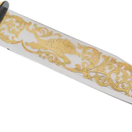 Нож подарочный "Тигр в лесу" с эмалями, Златоуст Нож подарочный "Тигр в лесу" с эмалями, Златоуст