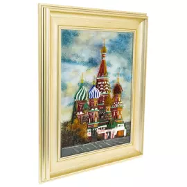 Панно декоративное из стекла "Храм Василия Блаженного"