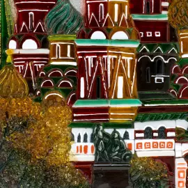 Панно декоративное из стекла "Храм Василия Блаженного"