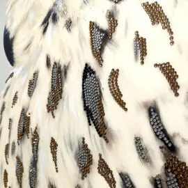 Author's mirror and jewelry panel "Polar Owl"