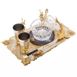 Икорница с вазочкой "Улов" на 2 персоны, 6 предметов, Златоуст