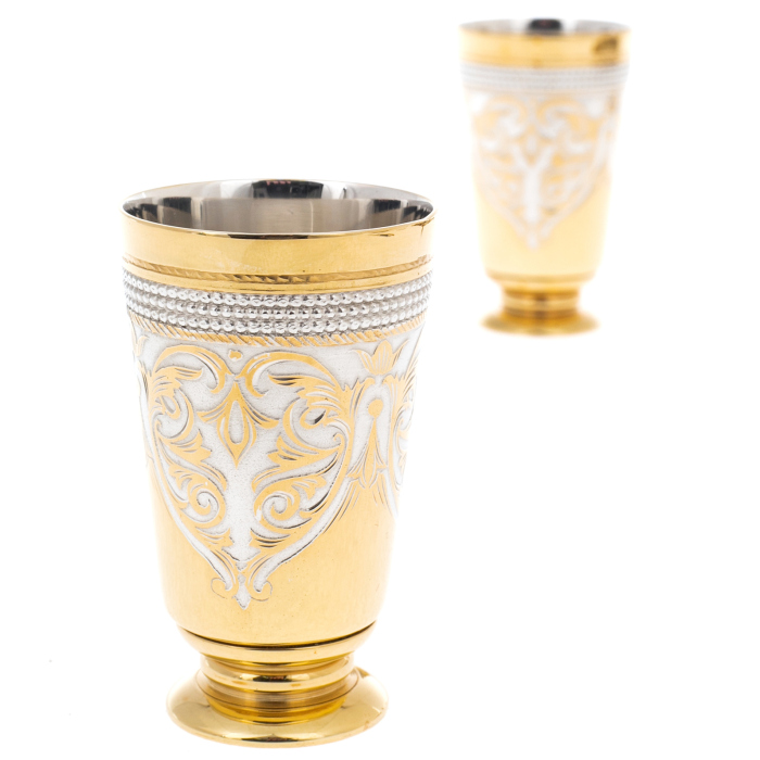 Caviar bowl with a vase "Catch" for 2 persons, Zlatoust