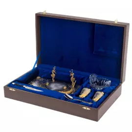 Икорница с вазочкой "Улов" на 2 персоны, 6 предметов, Златоуст