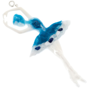 Set of Christmas tree toys from jewelry resin "Bear and ballerina" collection "Stories", 2 pcs.