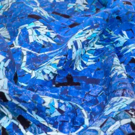 Платок из шелка "Размышления" темно-синий Платок из шелка "Размышления" темно-синий