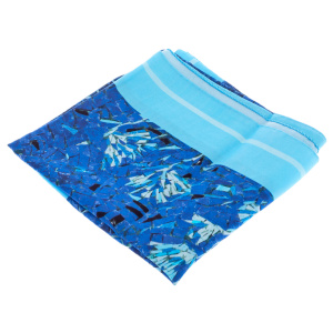 Silk handkerchief "Reflections" blue