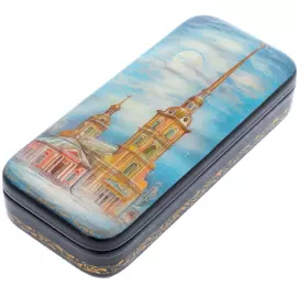 Шкатулка "Петропавловский собор" Комяков, Холуй