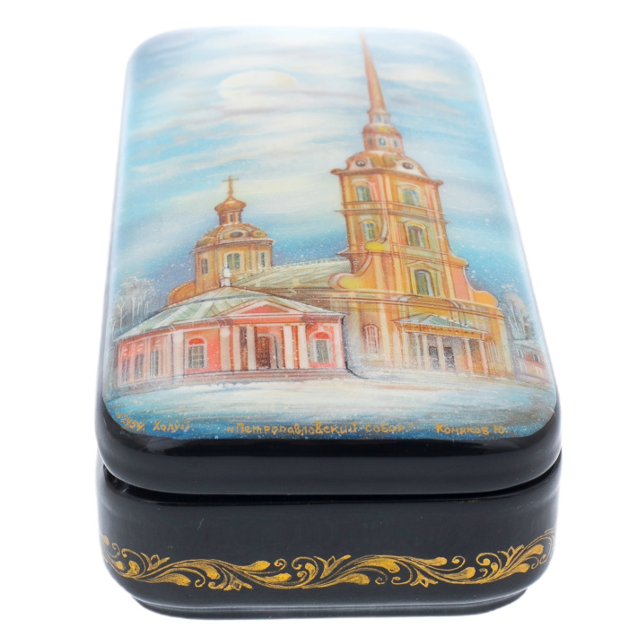 Шкатулка "Петропавловский собор" Комяков, Холуй