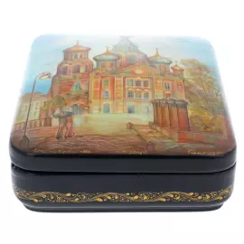 Шкатулка "Спас на крови" большая, Комяков, Холуй