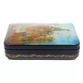 Шкатулка "Спас на крови" большая, Комяков, Холуй