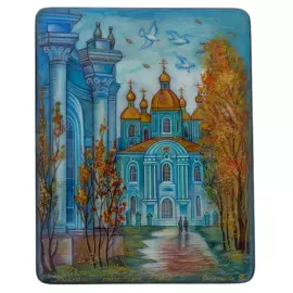 Шкатулка "Никольский собор" Столетова, Холуй