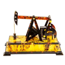 Amber table clock "Oil rig"