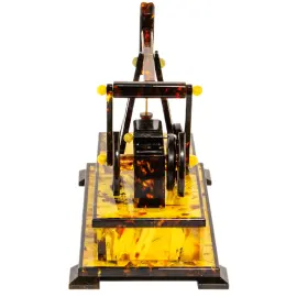 Amber table clock "Oil rig"