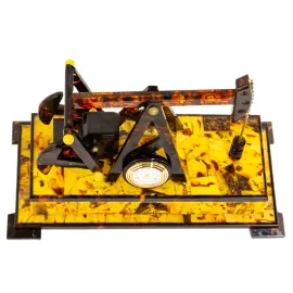 Amber table clock "Oil rig"