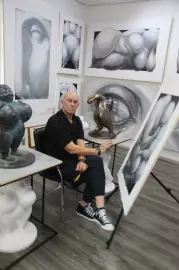 The author's quadriptych "Horsemen of the Apocalypse"