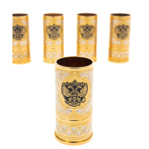 Vodka set "Coat of Arms of the Russian Federation" for 6 persons, Zlatoust