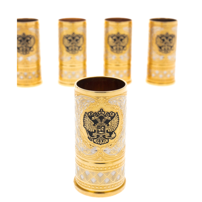 Vodka set "Coat of Arms of the Russian Federation" for 6 persons, Zlatoust