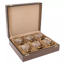 A set of glasses for cognac "Elite" for 6 people, Zlatoust