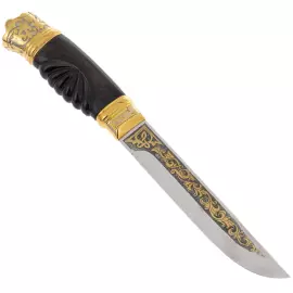 Тесак и нож "Охота на оленя" в ножнах, Златоуст