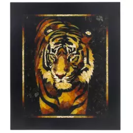 Панно из янтаря "Тигр"
