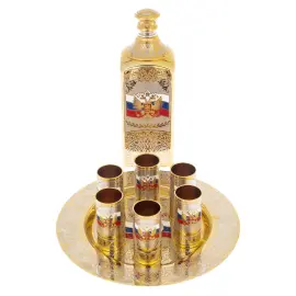 Vodka set "Russia" for 6 persons, Zlatoust