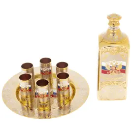 Vodka set "Russia" for 6 persons, Zlatoust