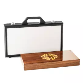 Нарды из ореха и янтаря "Кельтский узор"