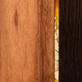 Нарды из мореного дуба, ореха и янтаря "Геометрия"