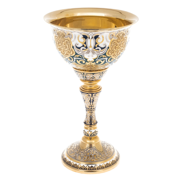Ornament cup with enamel, Zlatoust
