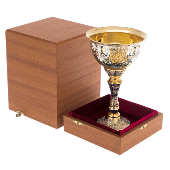 Ornament cup with enamel, Zlatoust