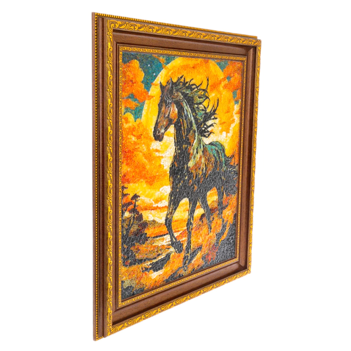 Amber painting "Arabian Horse"