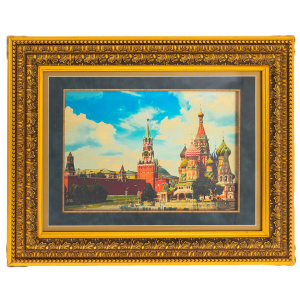 Painting on gold "Vasilievsky descent" golden edging