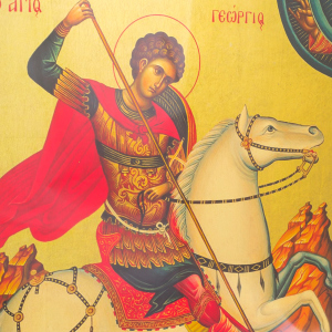 Painting on gold "George the Victorious"