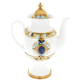 Coffee set "Boyarina" with lapis lazuli, for 4 persons, Zlatoust