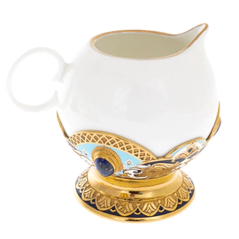 Coffee set "Boyarina" with lapis lazuli, for 4 persons, Zlatoust