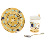 Coffee set "Boyarina" with lapis lazuli, for 4 persons, Zlatoust