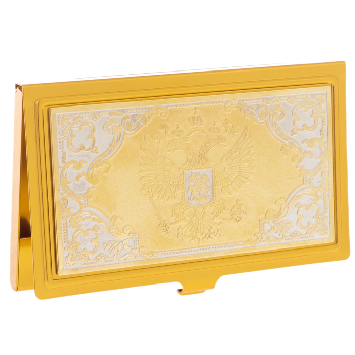Business card holder "Coat of Arms. Russia. Moscow" Zlatoust