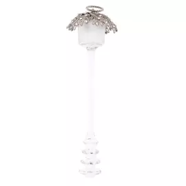 Матрешка-медовница из стекла "Черный янтарь" со стразами Swarovski, Хохлома