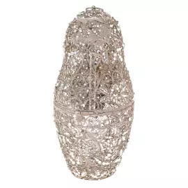 Матрешка-медовница из стекла "Снегурочка" со стразами Swarovski