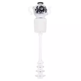 Самовар-медовница из стекла "Черный янтарь" со стразами Swarovski, Хохлома