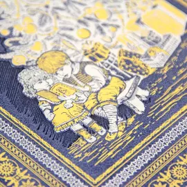 "Happy New Year!" gift set with a leather-bound book and balloons